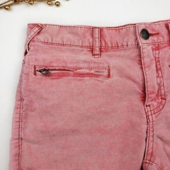 Free People corduroy frayed hem short shorts pink size 27 - Picture 4 of 9